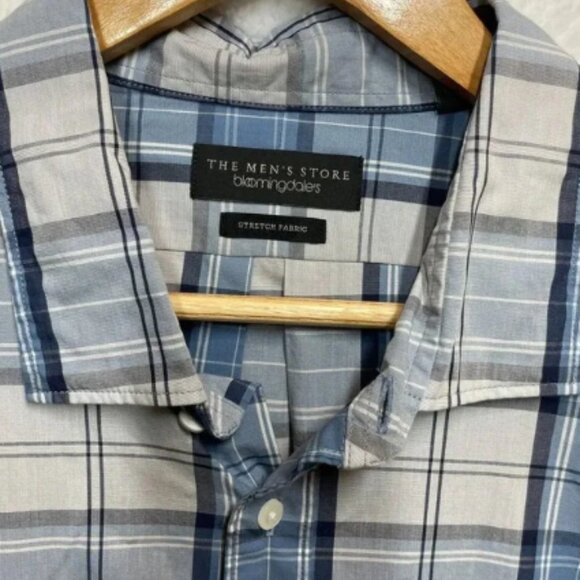 The Men'S Store Bloomingdale Stretch Fabric Blue Multi SZ XL Long Sleeve - Picture 3 of 9